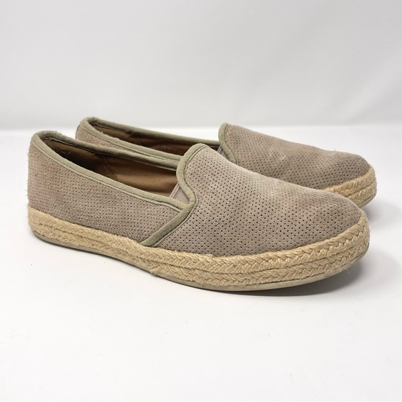 Clarks Azella Theoni Suede Espadrille Slip-On Loafers - Picture 1 of 7